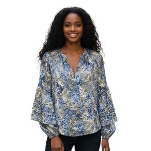 Ramy Brock silk corp core, business casual, whimsical shirt